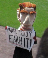 Racing President Abe Lincoln says Make Teddy Earn It