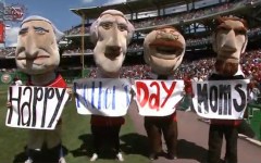 Washington Nationals Racing Presidents Mothers Day message - Nationals Park