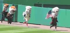 4th of July presidents race at Nationals Park