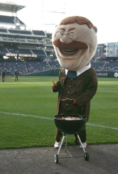 Teddy manning the barbeque by Kirsten Rae Irwin