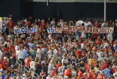 Phillies fans at Nationals Park - CBP South - Citizens Bank Park South
