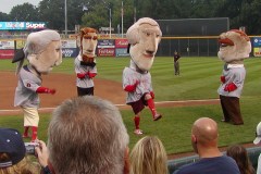 Washington Nationals Racing Presidents at Harrisburg Senators Metro Bank Park, photo by Gary Cave