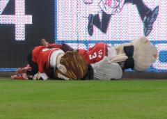 Nationals presidents race pile up Nationals presidents race pile up