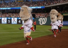 George Washington wins the presidents race at Nationals Park
