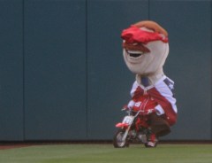 Presidents Race Teddy Roosevelt Blindfolded on a motorcycle Presidents Race Teddy Roosevelt Blindfolded on a motorcycle