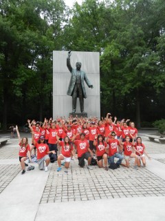 Hillwood Middle School visits Teddy Roosevelt before Nationals Park