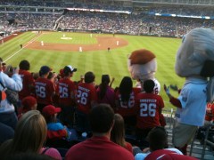 Let Teddy Win Teddy Roosevelt fans at Nationals Park