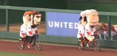 Nationals Presidents race on tandem bikes