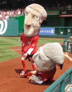 Nationals presidents race - Thomas Jefferson decks George Washington