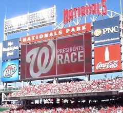 Presidents Race Nationals Park Scoreboard