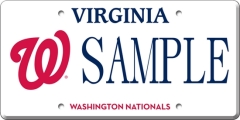 Washington Nationals License Plate - Virginia