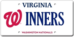 Washington Nationals Vanity License Plate Virginia
