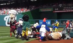 Nationals presidents race visiting mascots tackle