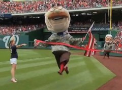 Teddy Roosevelt wins presidents race military memorial day
