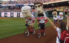 Capital bikeshare Washington Nationals presidents race photo finish