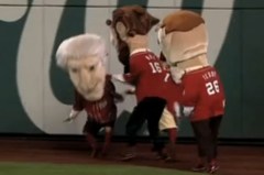 Abe Lincoln pushes Thomas Jefferson