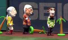 Presidents race through palm trees