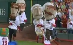 Presidents Race Abe Lincoln Cheats with George Washington help