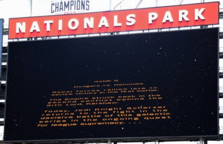Nationals Park Star Wars Day Scoreboard