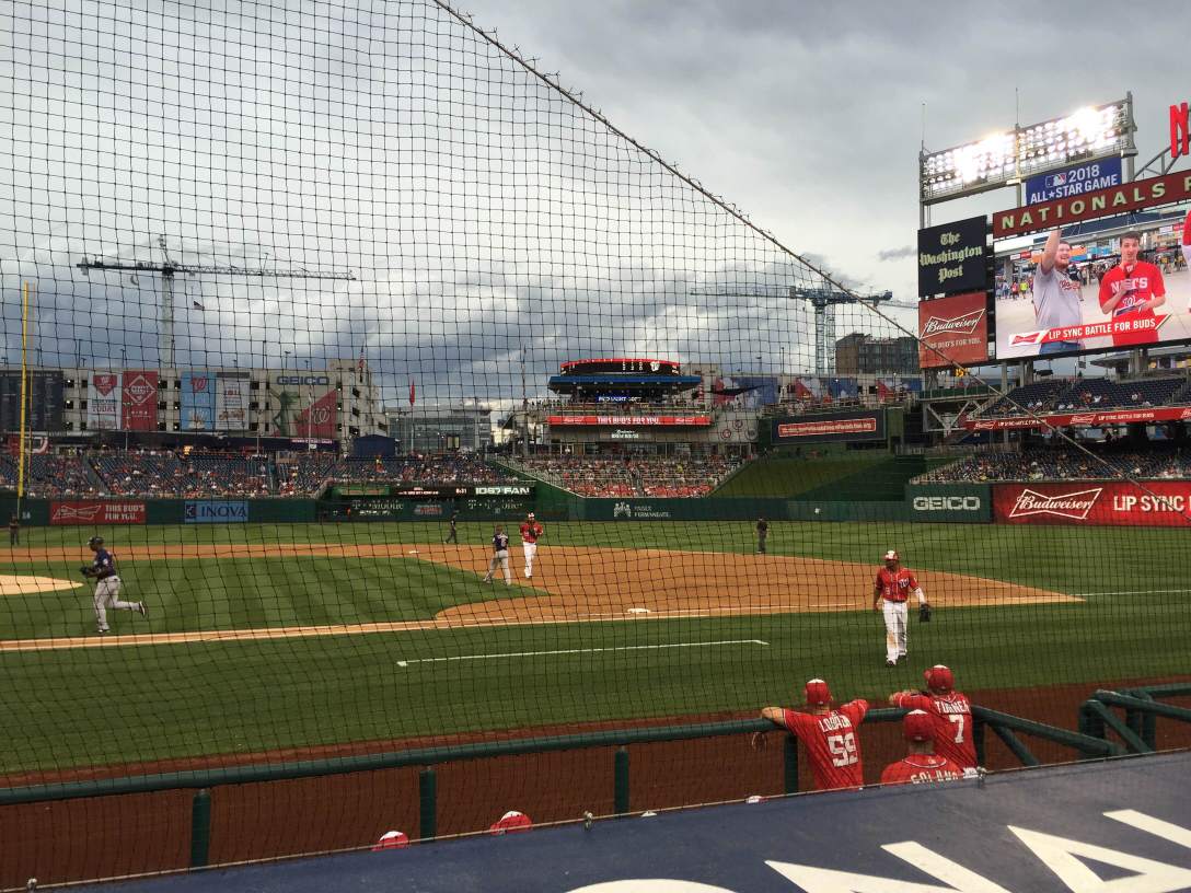 New netting at Washington Nationals Park baseball stadium