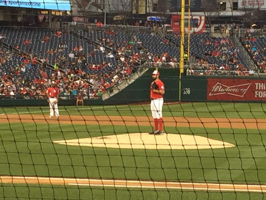 New netting at Washington Nationals Park baseball stadium