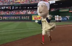 George Washington Nationals Racing Presidents race win