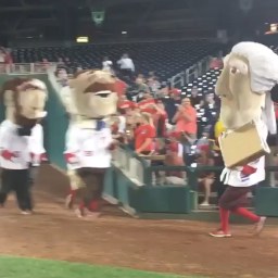 Thomas Jefferson swings a big book on National Read A Book Day