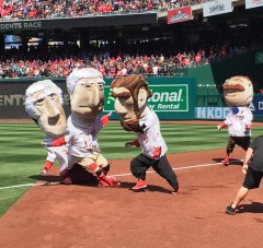 Nationals Presidents Race Opening Day Abe Cheats Teddy Wins