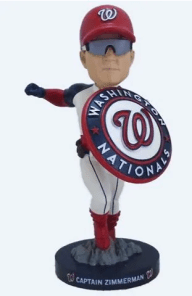 Ryan Zimmerman Bobblehead Washington Nationals Bobbleheads Captain Zimmerman
